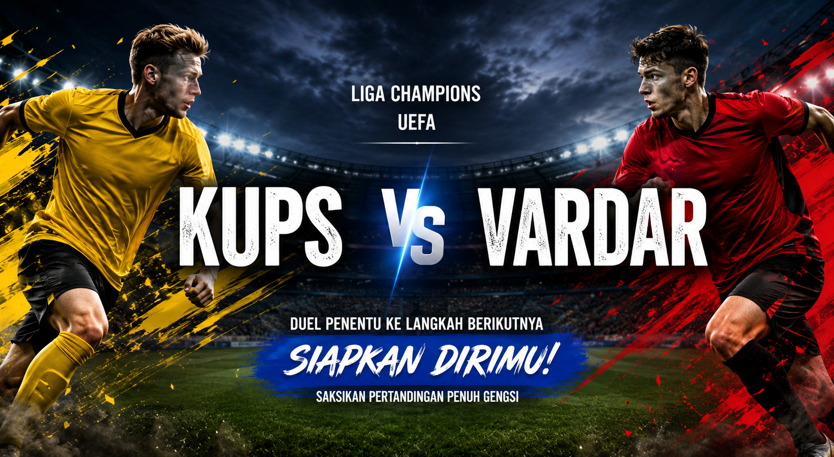 Atmosfer Liga Champions UEFA Terasa Lewat Pertandingan KuPS vs Vardar Bersama Jalalive